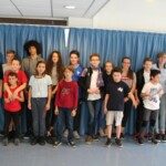 Le groupe des jeunes participants pose ensemble à la compétition interdépartementale Loiret-Essonne.